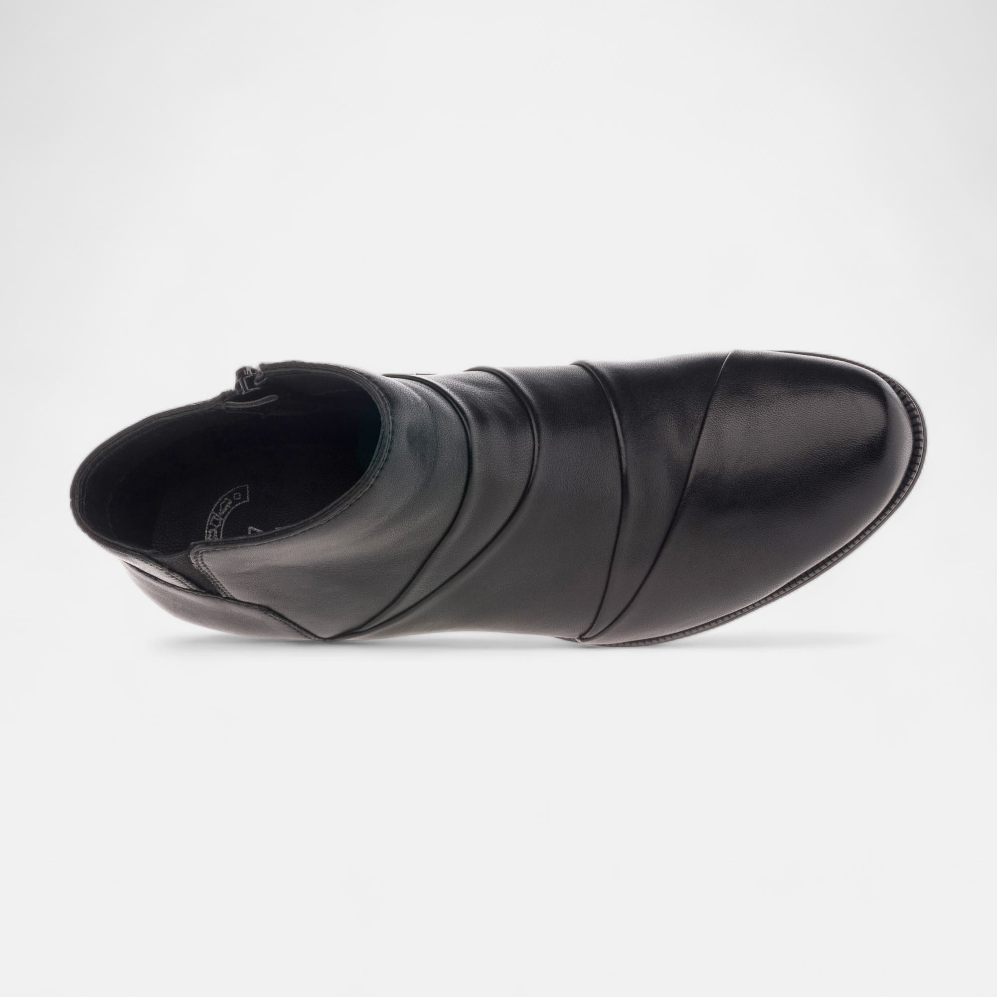 Bottines à talon Femme en cuir noir
