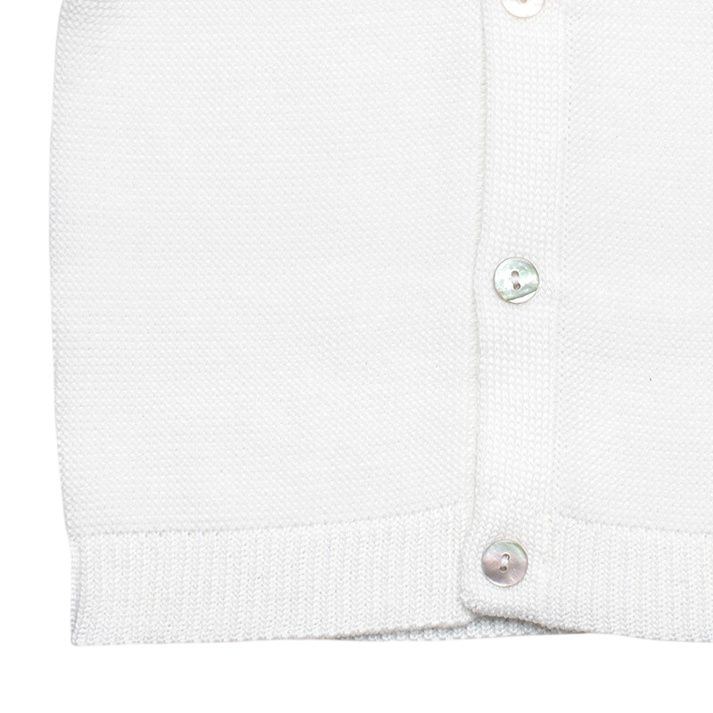 Babyjacke Merinowolle wollweiss