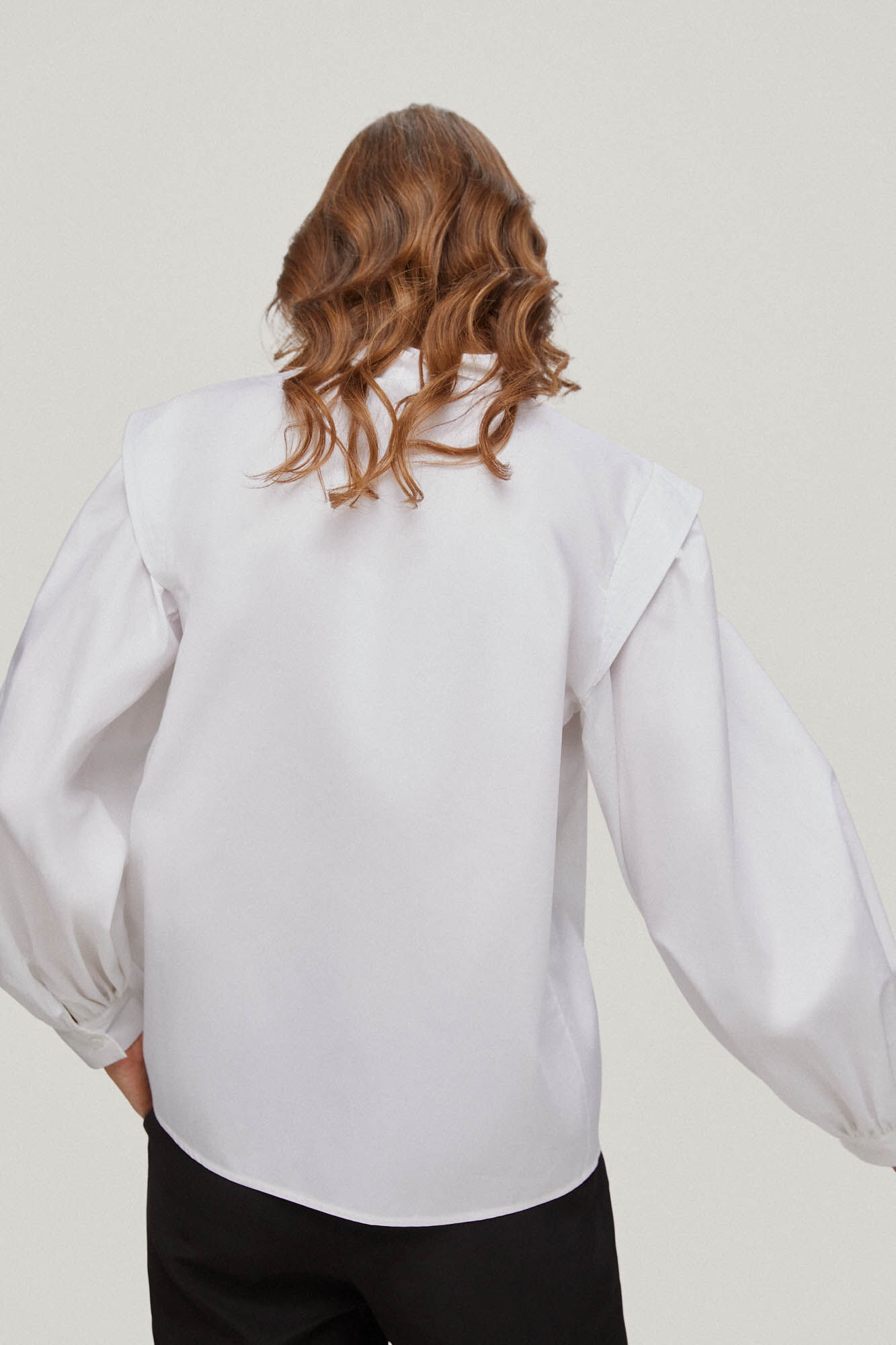 Blusa de popeline com laço - Branca