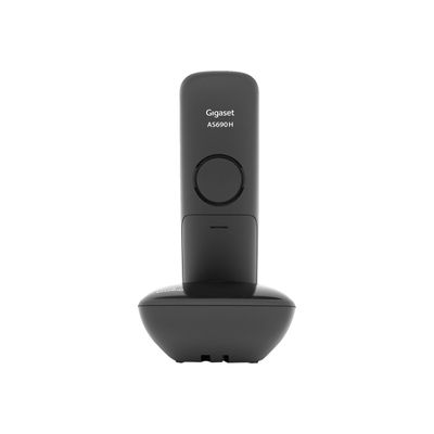 Gigaset AS690A Trio - téléphone sans fil + 2 combinés supplémentaires - avec répondeur - noir