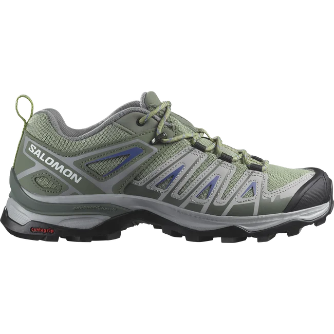 X ULTRA PIONEER  Hiking-Halbschuhe Damen OilGreen/CastorGray/AmparoBlue