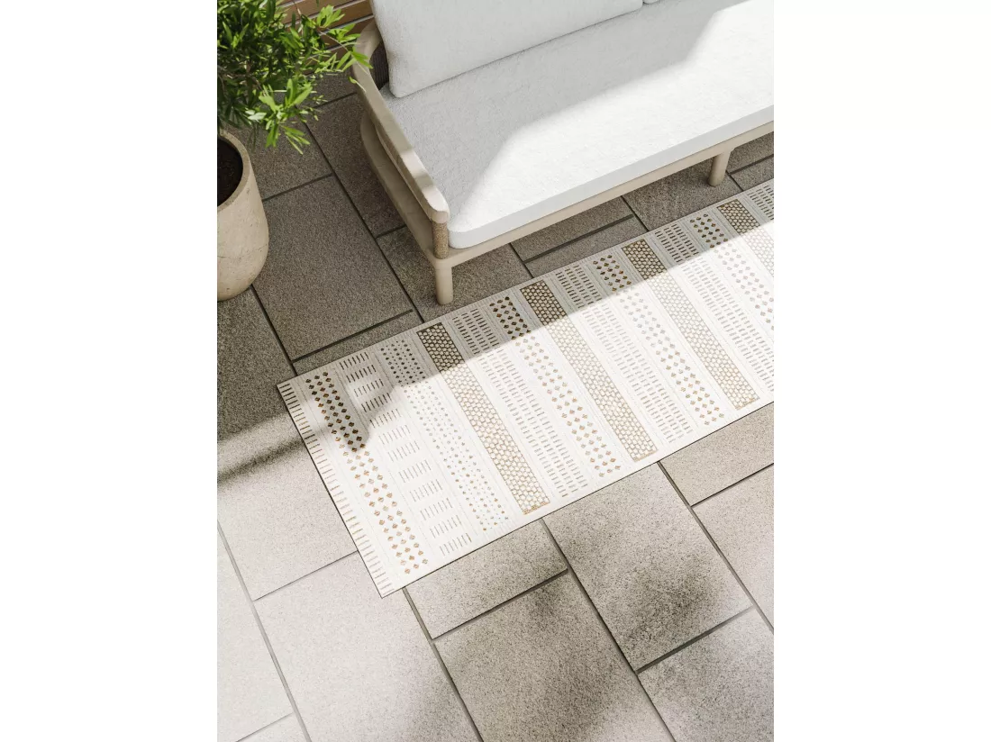 Tapis d'extérieur & intérieur Kaleo Crème/Beige 70x200 cm