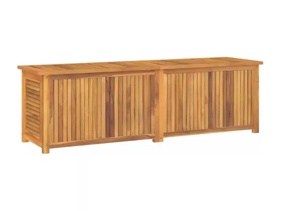 Boîte de rangement jardin et sac 175x50x53 cm bois massif teck