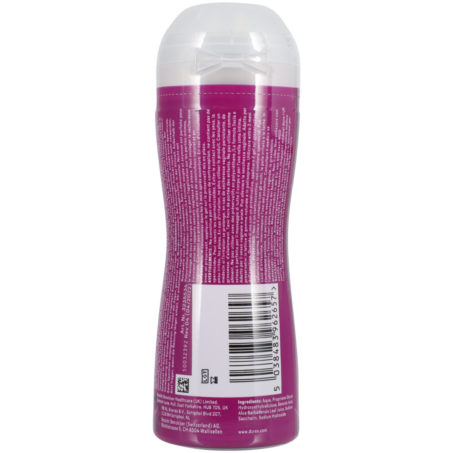 Durex 2 in 1 Massage- und Gleitgel Aloe