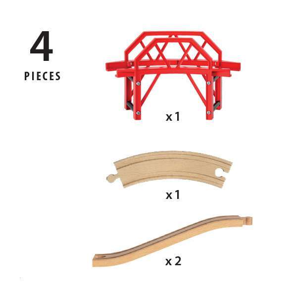 BRIO Spiel Bahnbrücke mit Auffahrten