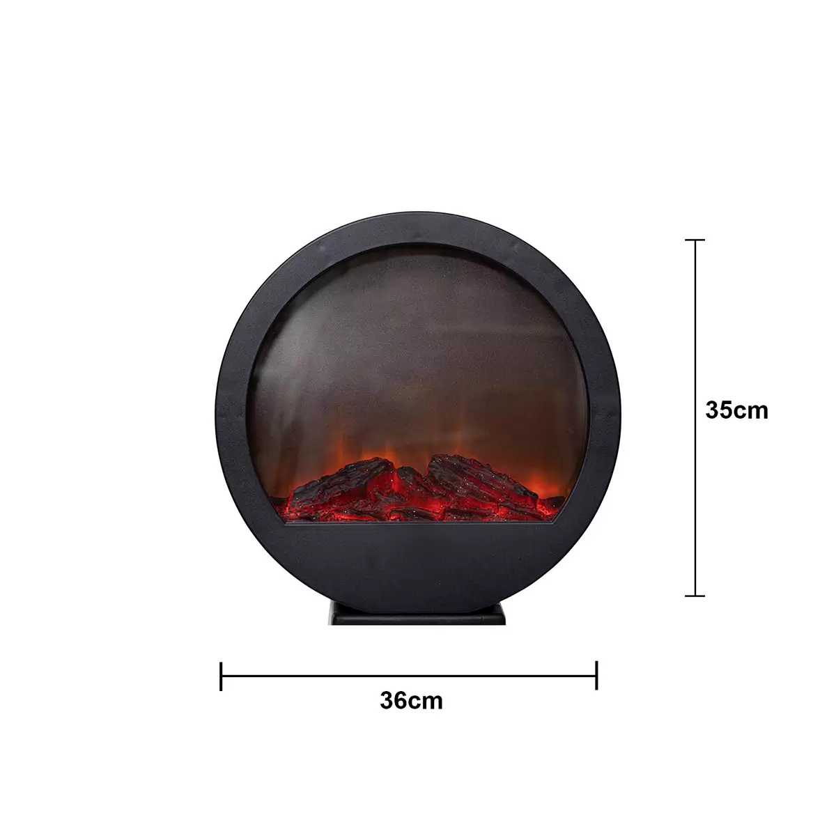 Elektrischer Kamin LED Kamin Schwarz