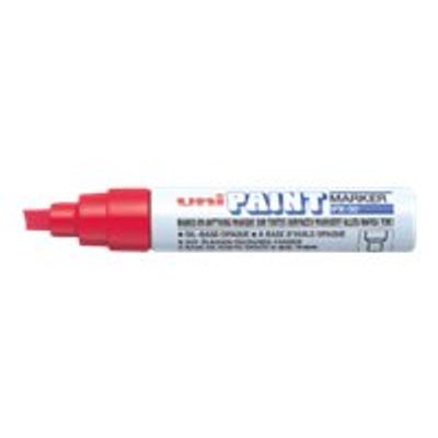 UNI PAINT PX - Marqueur permanent - pointe biseau - rouge