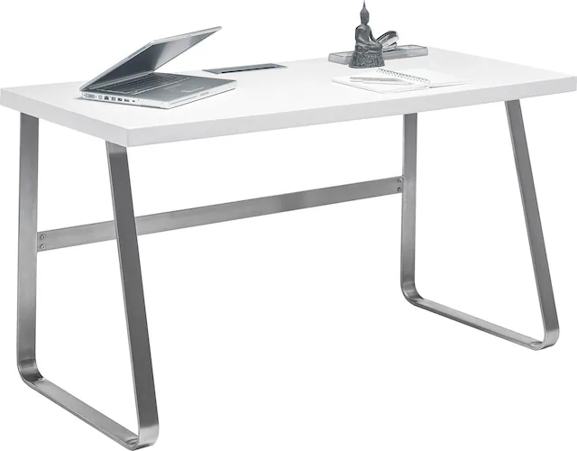 MCA furniture Schreibtisch »Beno« Gaming Tisch, Computertisch, Gestell Edelstahloptik, Breite 140 cm