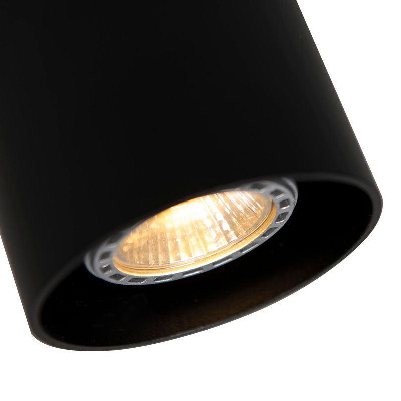 Moderne opbouwspot zwart GU10 50mm - Tubo