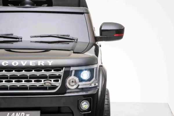 Land Rover Discovery elektrisk børnebil sort   fjernbetjening   EVA-hjul   langsom start   MP3-radio