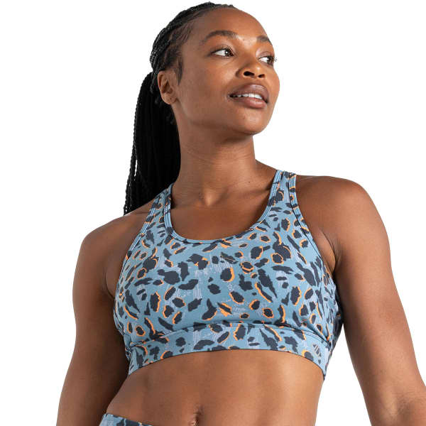 Brassière running DARE 2B SWIFT II BRA NIAGARA BLUE ANIMAL PRINT