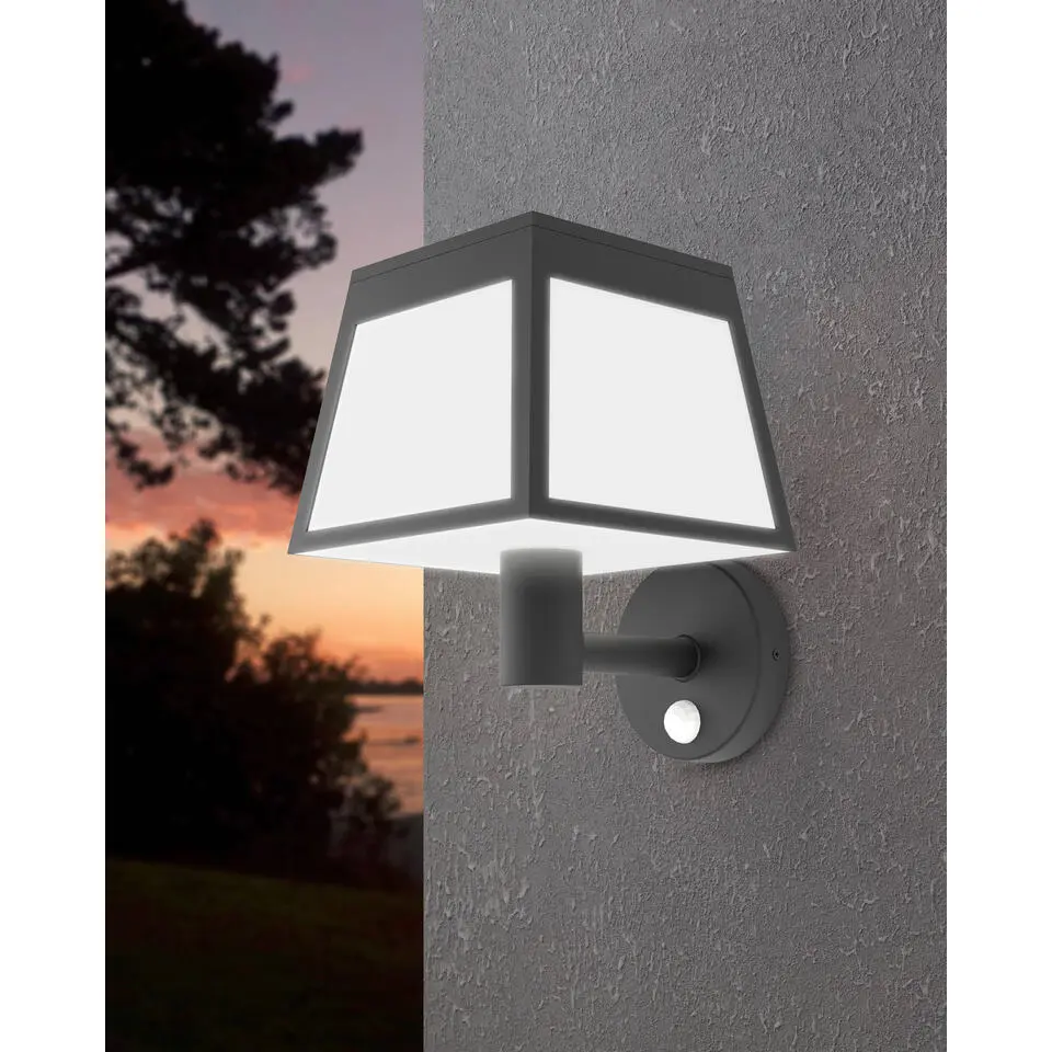 EGLO Altilia Solar Wandlamp - LED - 20 cm - Zwart/Wit