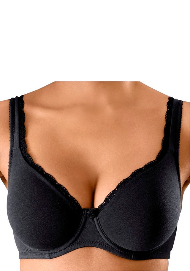 petite fleur T-Shirt-BH, 2 Stücker Packung, mit ungefütterten, nahtlosen Cups, aus Baumwollqualität,