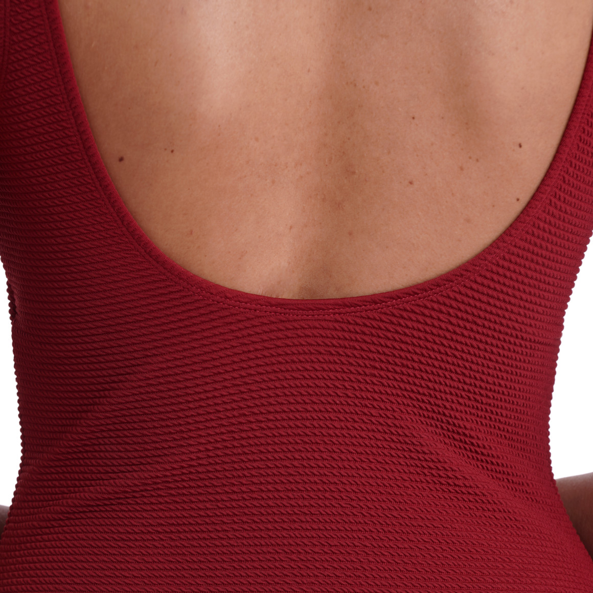 Gina Benotti Damen Shape-Badeanzug aus Strukturmaterial dunkelrot