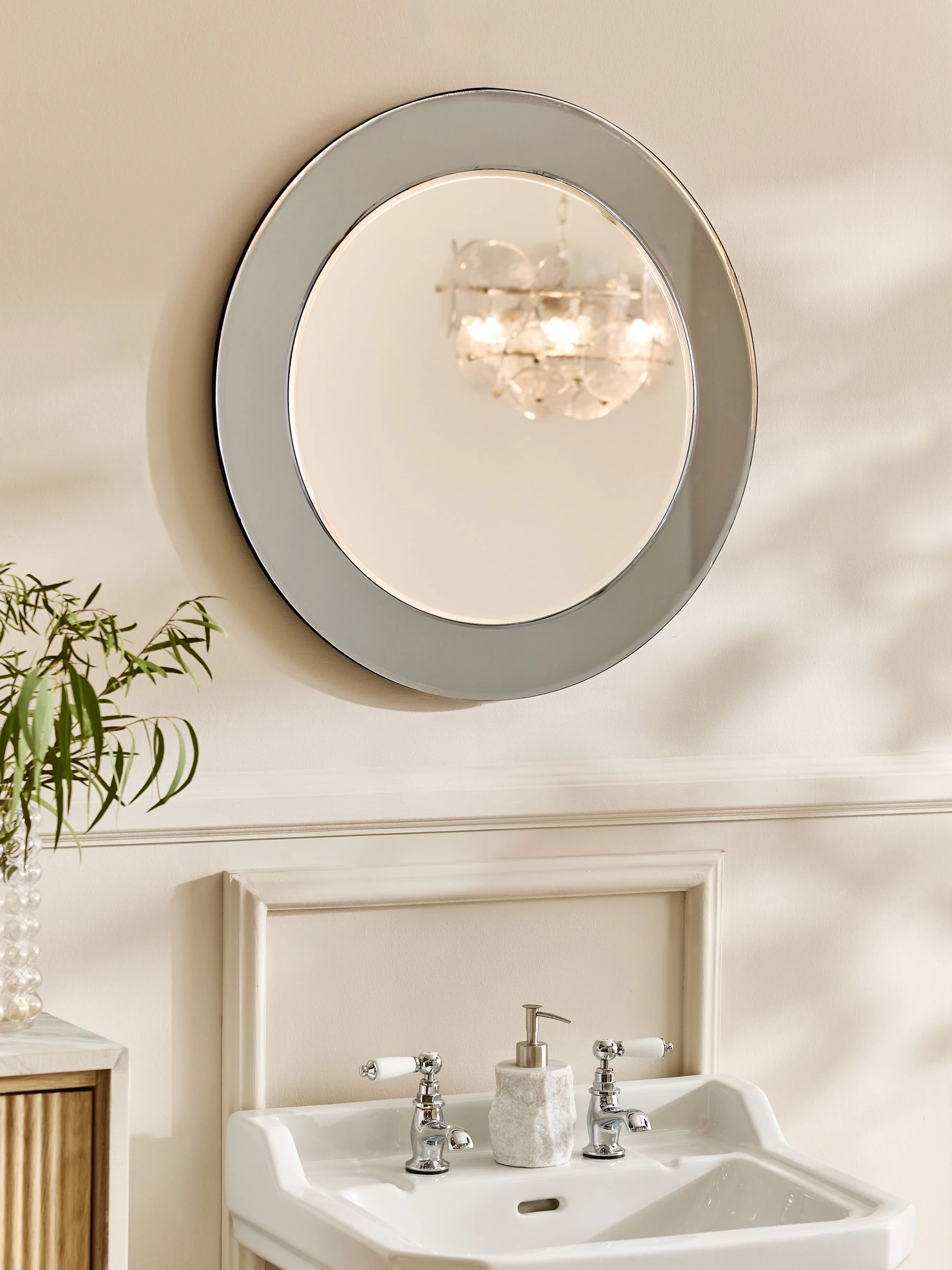 Two Tone Bathroom Wall Mirror