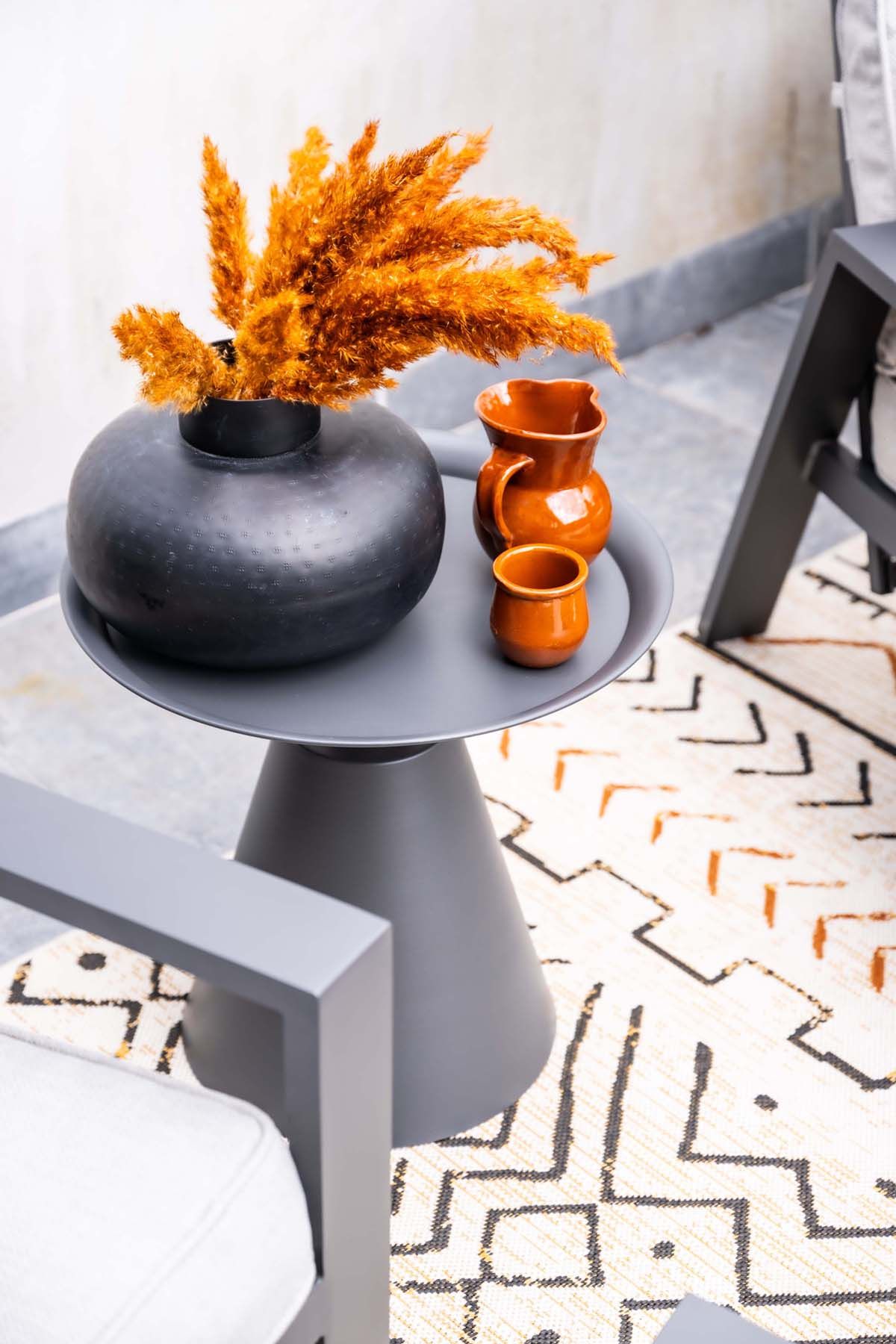 Garden Impressions Zavala Ø50xH48 bijzettafel - carbon black
