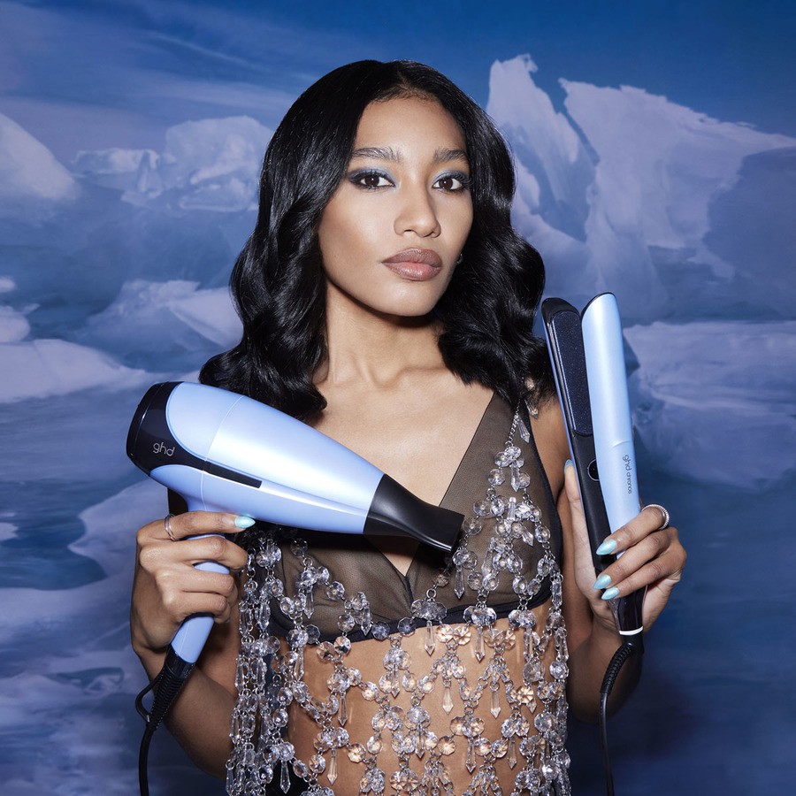ghd Chronos & Helios Limited Edition Deluxe Hair Straightener & Hair Dryer in Icy Blue