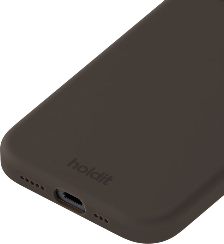 HoldIt Silicone Case iPhone 15 Mørkebrun
