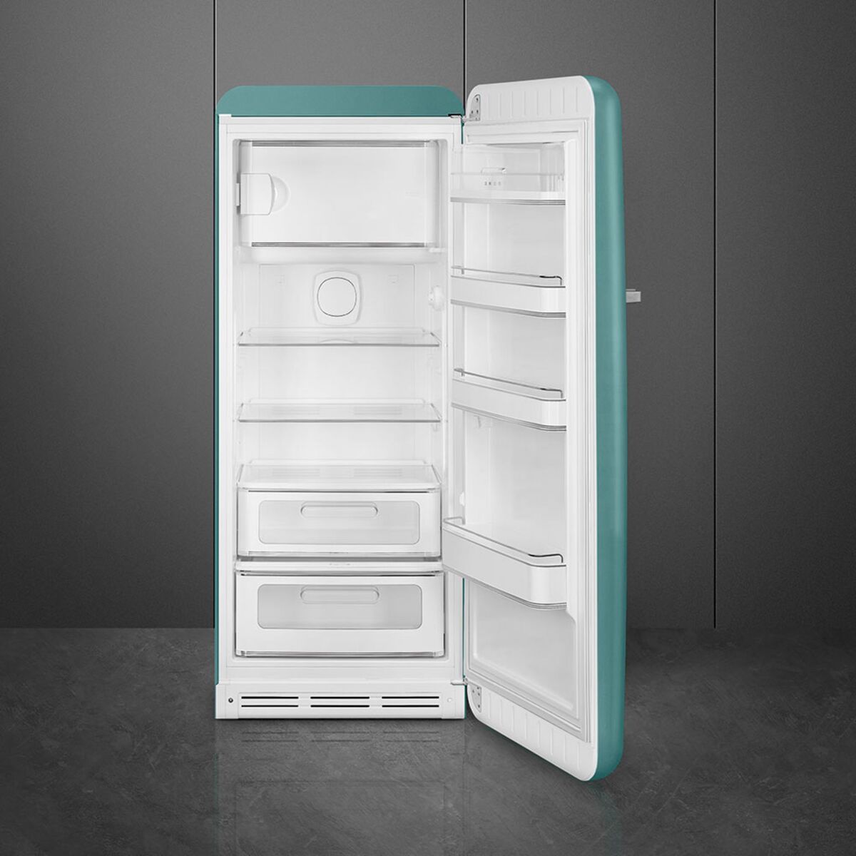 Smeg FAB28RDEG6 Kjøleskap Med Fryser 153cm Høyrehengt Emerald Green