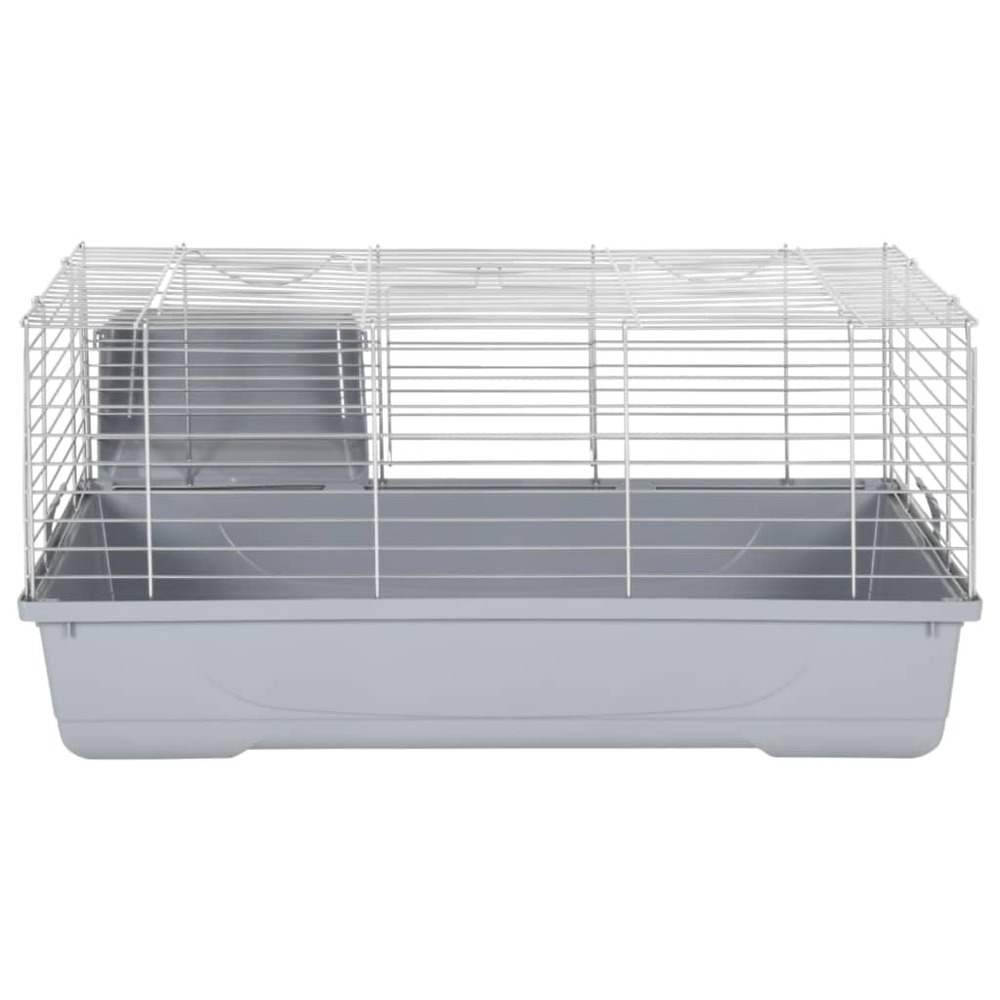 Cage pour petits animaux gris 80x45x39 cm pp et métal
