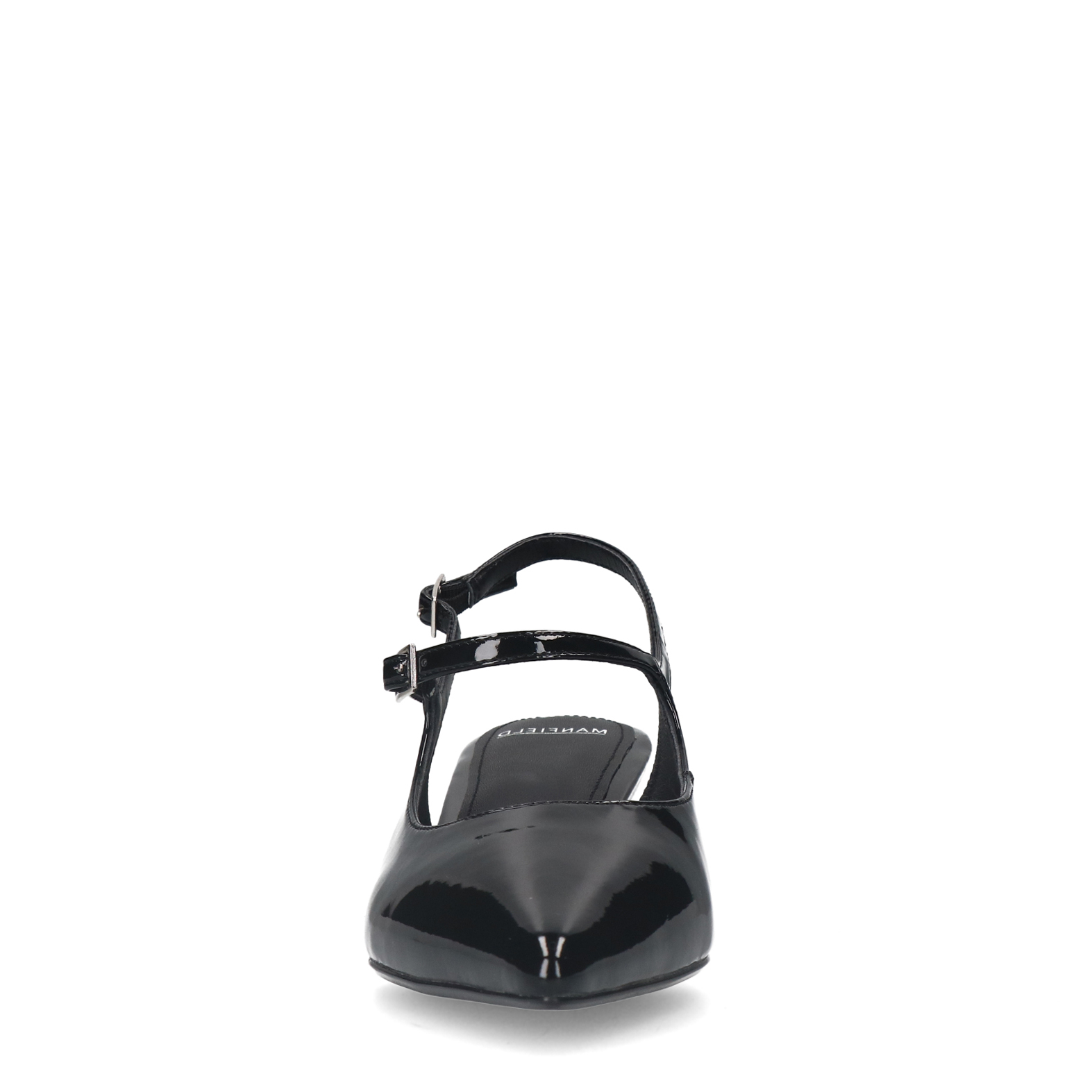 Zwarte lak slingbacks