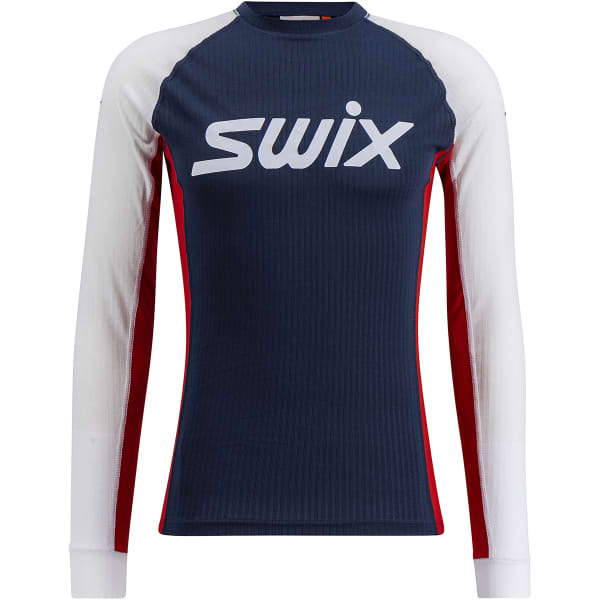 T-shirt ski de fond SWIX RACEX CLASSIC LONG SLEEVE M DARK NAVY/BRIGHT WHITE