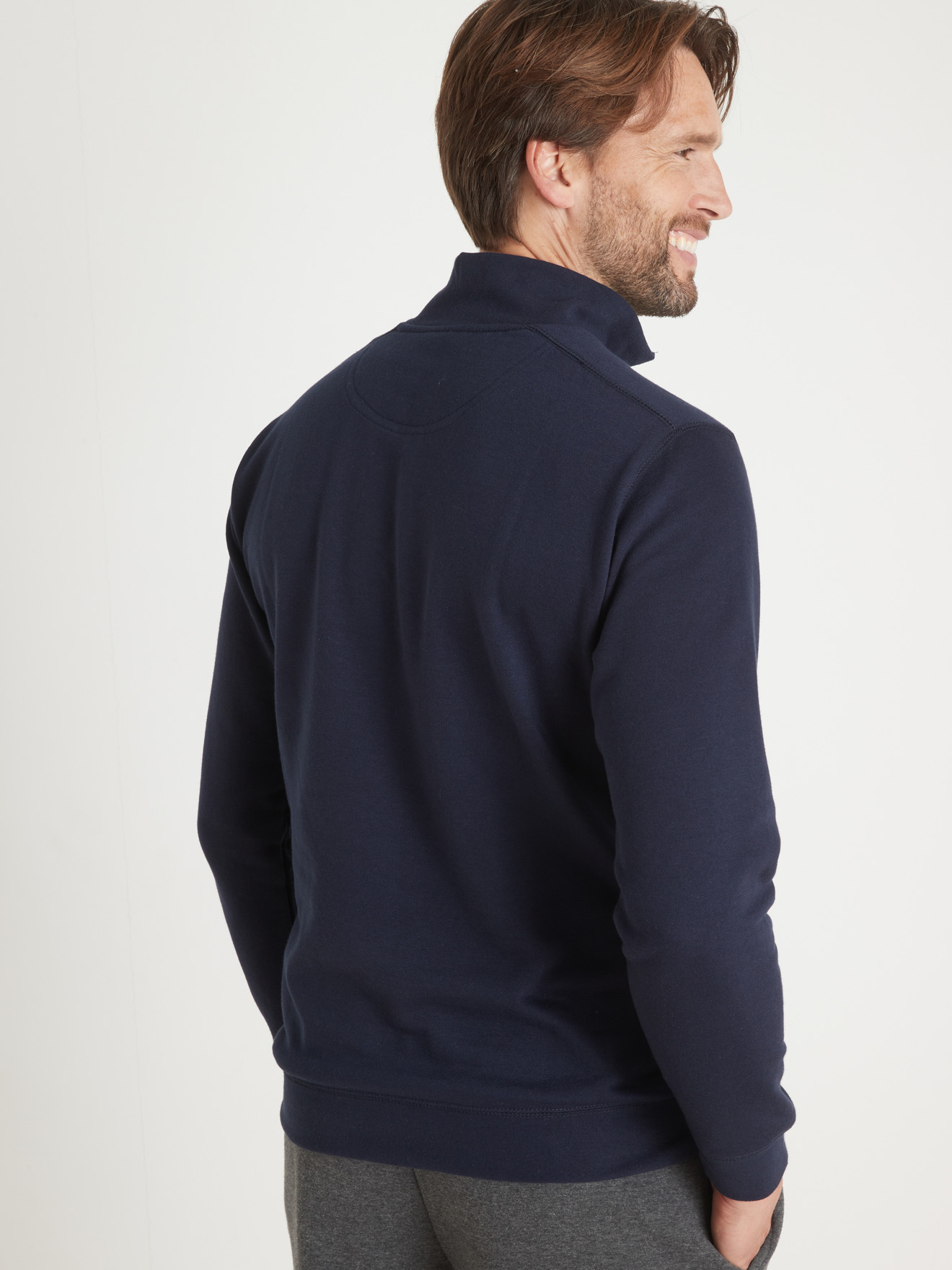 Sweat-shirt à col montant zippé