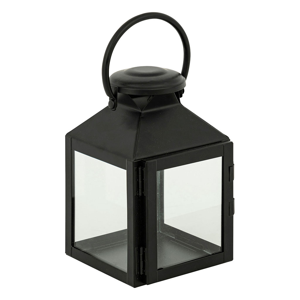 Lanterne WINY métal noir H 17cm