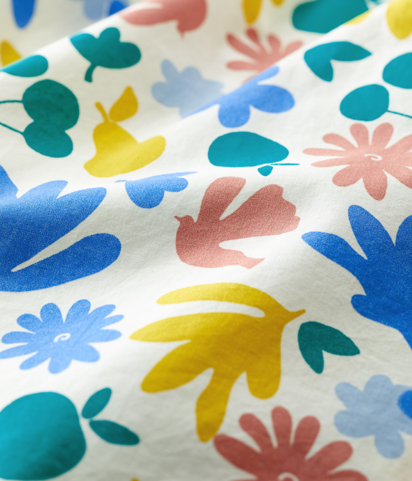 Robe manches courtes imprimée fleuri en popeline bébé
