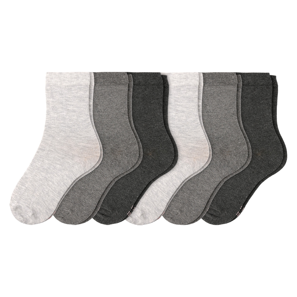 Gina Benotti 6 Paar Damen Socken im Set dunkelgrau / grau / hellgrau