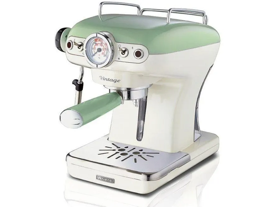 Ariete 1389 Vintage - Kaffemaskine med mælkeskummer - 15 bar - grøn