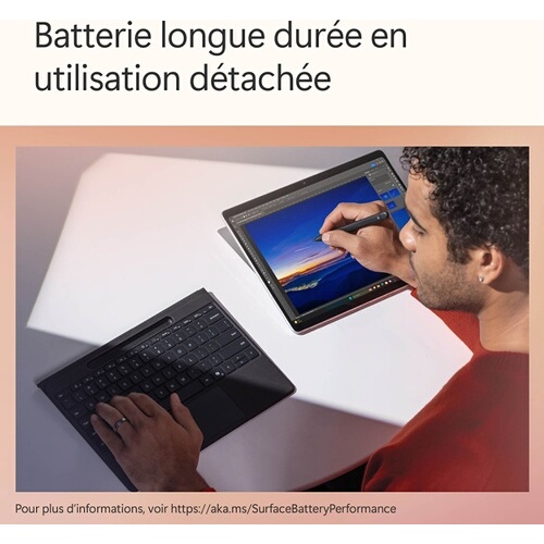 Clavier pour tablette Microsoft Flex pour Surface Pro 13 pouces avec Surface Slim Pen - Noir