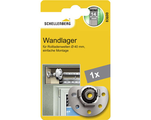 Schellenberg Systeem Mini wandbeugel voor achtkantige as Ø 40 mm