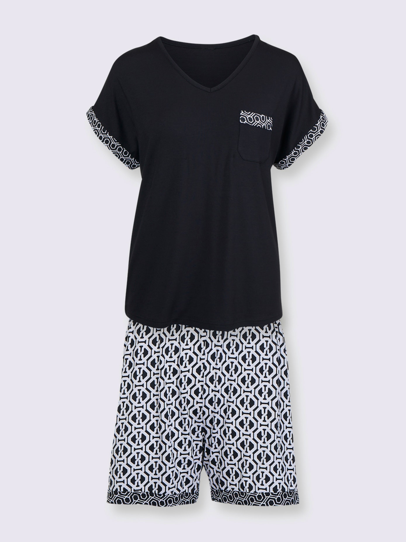 Pyjama court jersey fin
