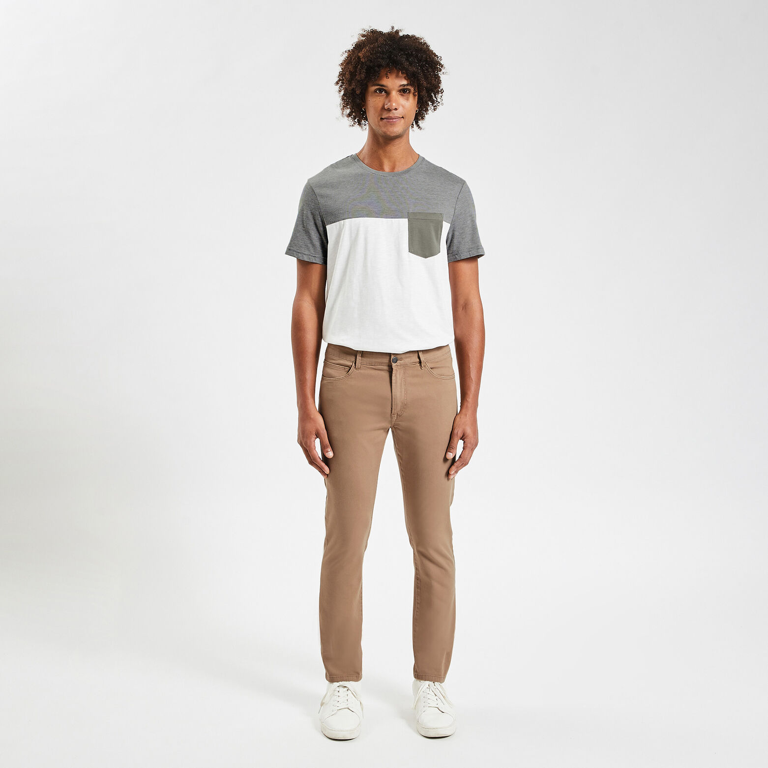 Pantalon 5 poches Beige