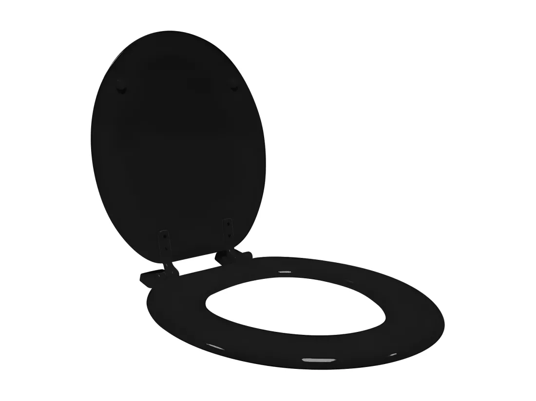 Abattant WC 37 x 47 cm Vitamine Noir - MDF