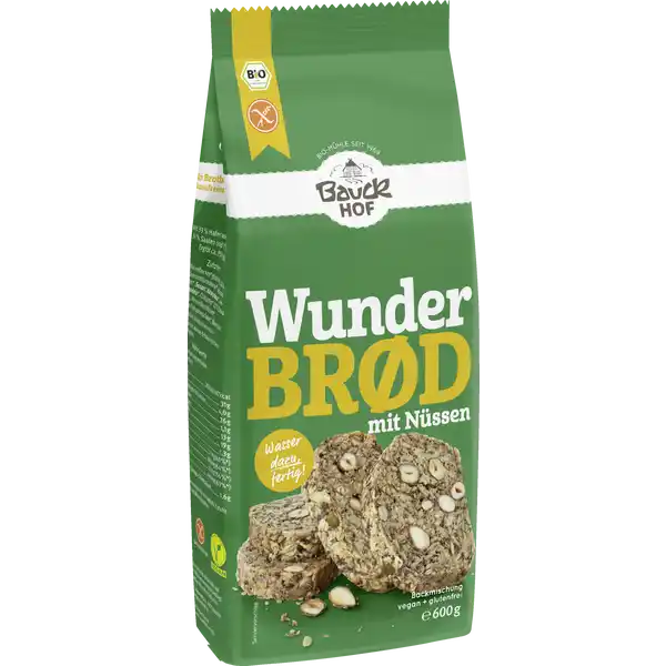 Bio Wunderbrød mit Nüssen Backmischung