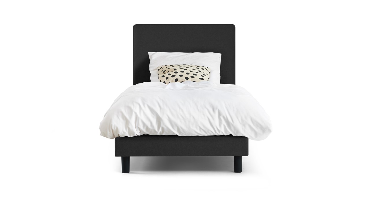 Box Ambra met Silver Pocket Deluxe Foam matras dark grey