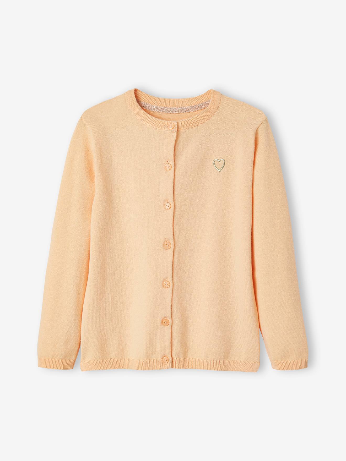 Casaco verde de tricô para meninas