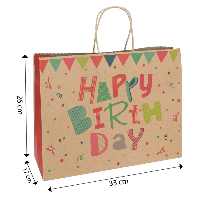 Geschenktasche - Happy Birthday - Größe M