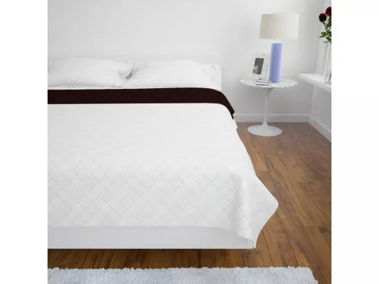 Couvre-lit à double face matelassé Beige-Marron 220x240