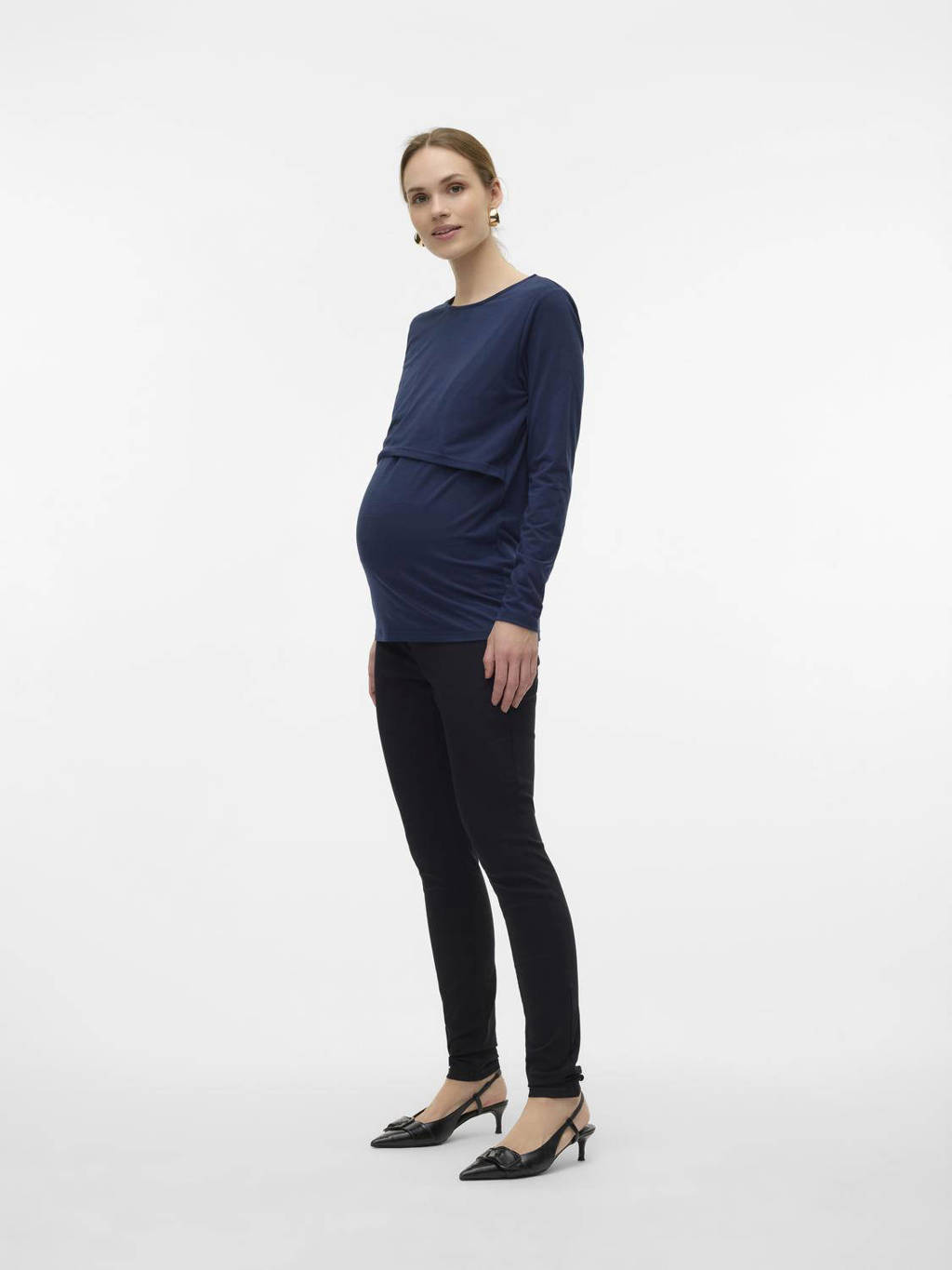 VERO MODA MATERNITY skinny zwangerschapstregging VMMELVA zwart