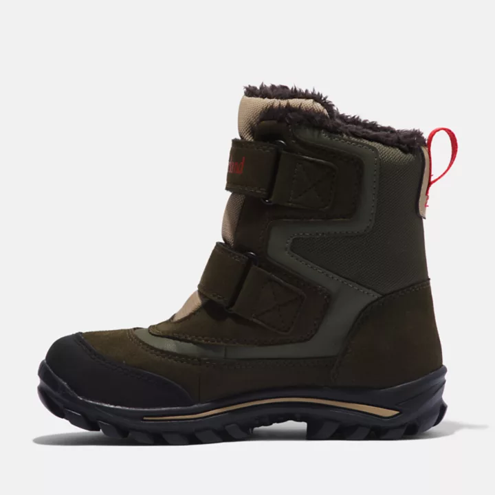 Bottines d'hiver imperméables Chillberg junior en vert foncé