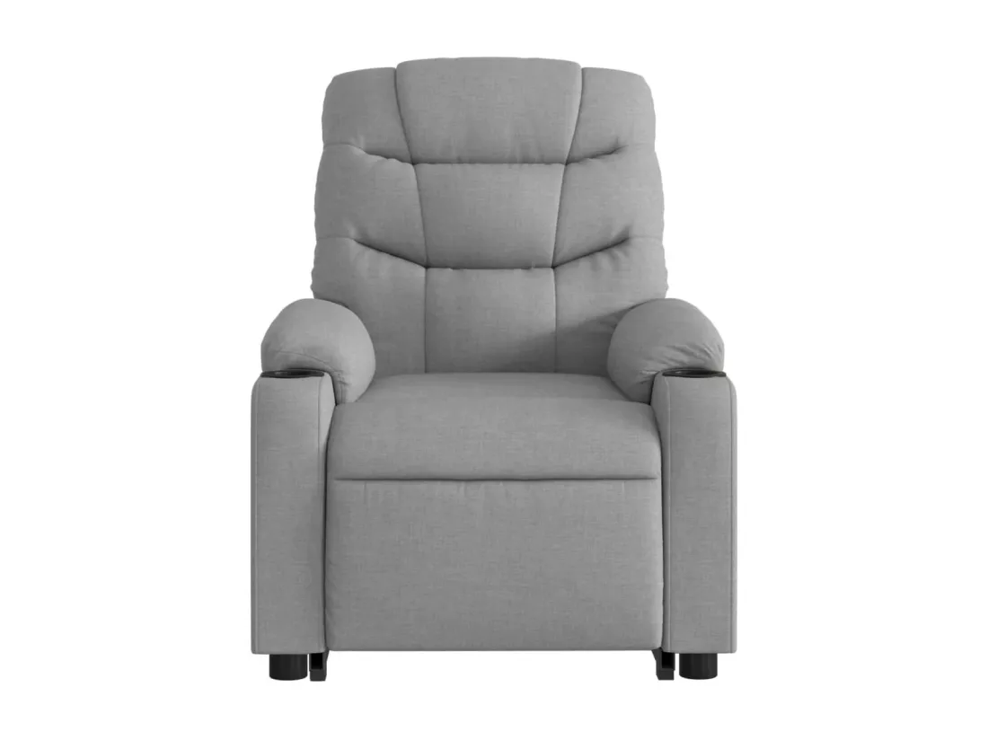 Fauteuil massant inclinable Gris clair Tissu
