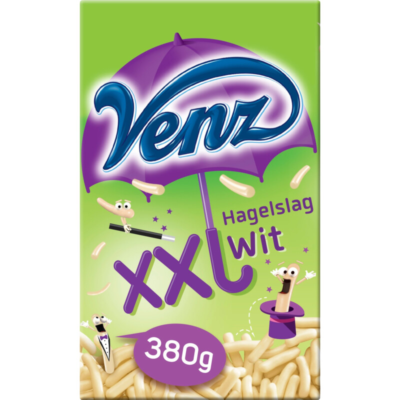 Venz XXL hagelslag wit