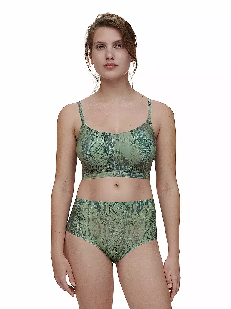 CHANTELLE Bustier SOFTSTRETCH python print olive