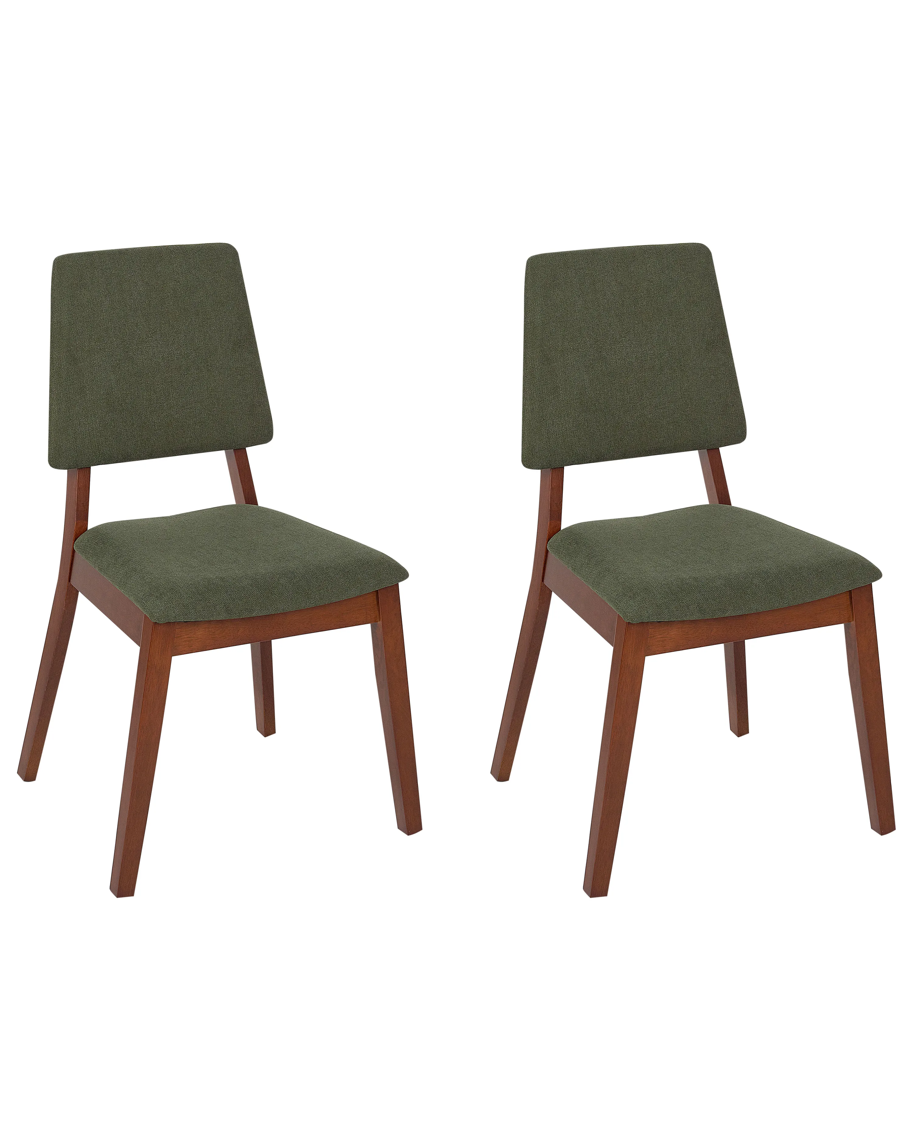 Set van 2 eetkamerstoelen MERRILL Hout Donkergroen