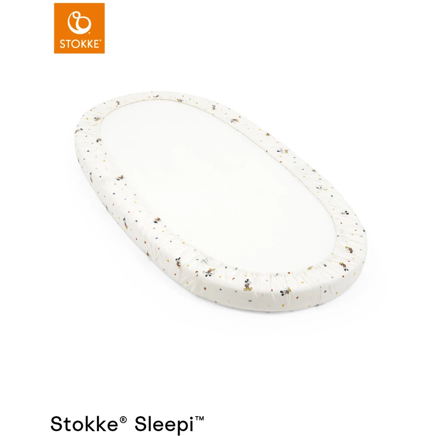 STOKKE® Sleepi™ Kinderbett Spannbettlaken V3 Mickey Celebration