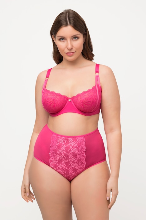 Bügel-BH, Spitze, Mesh, geteilte Träger, Cup C - E