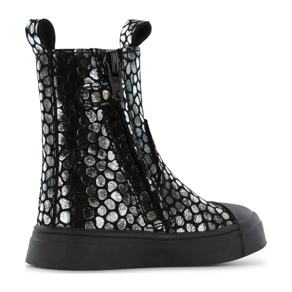 Shoesme enkelboots zwart/zilver